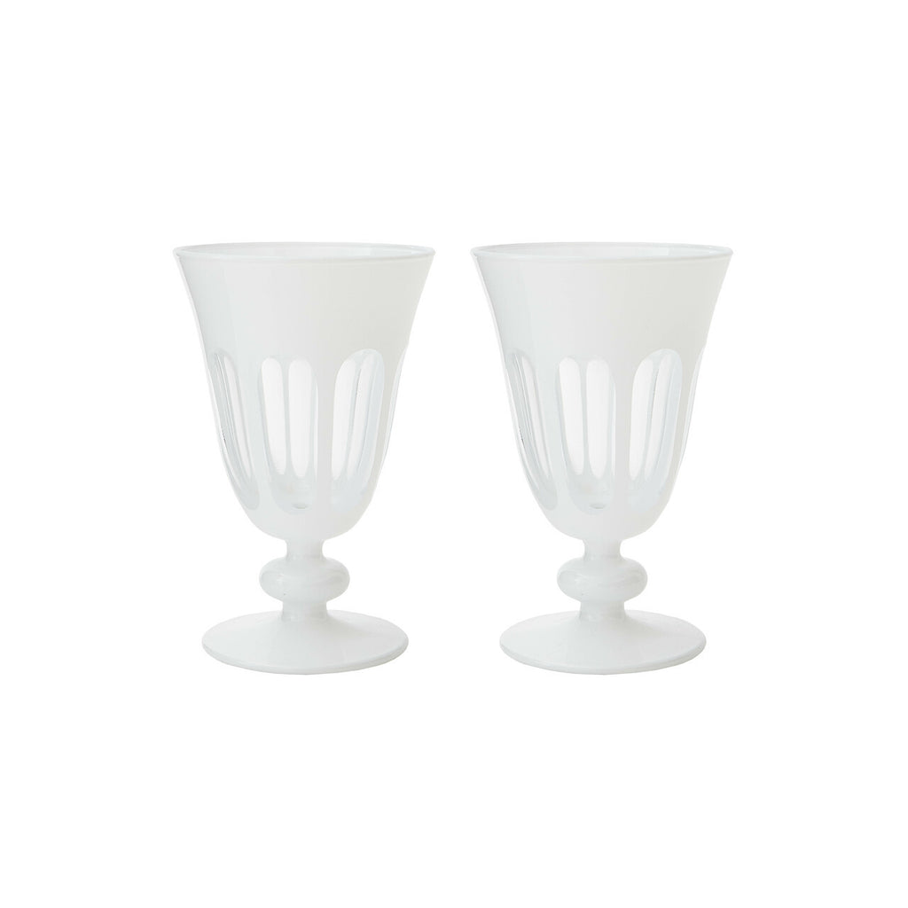 Rialto Tulip Glass Set, White